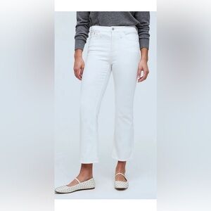 Madewell Kick Out Crop Jeans Pure White
